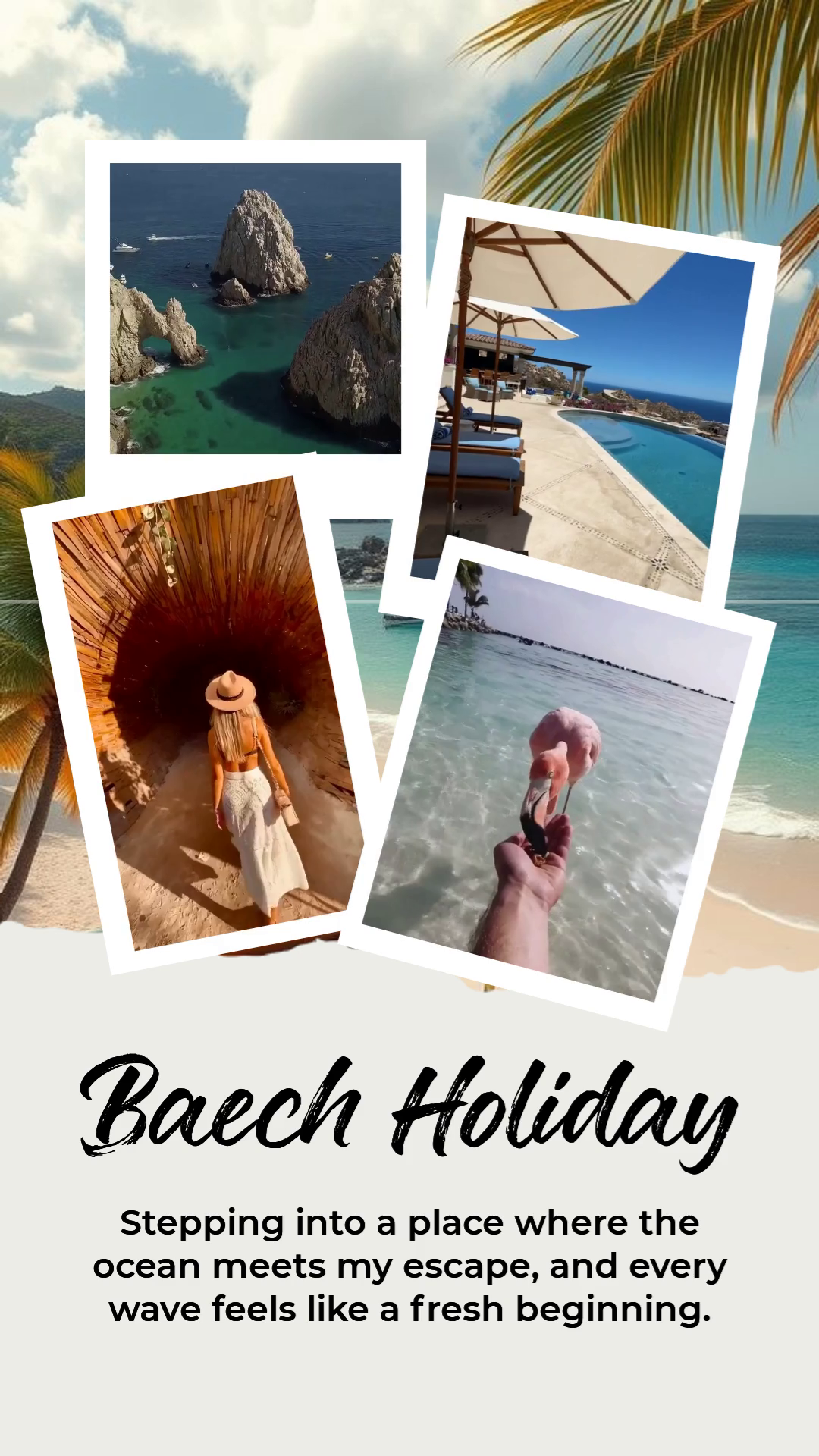 Beach Holiday Video Collage template thumbnail