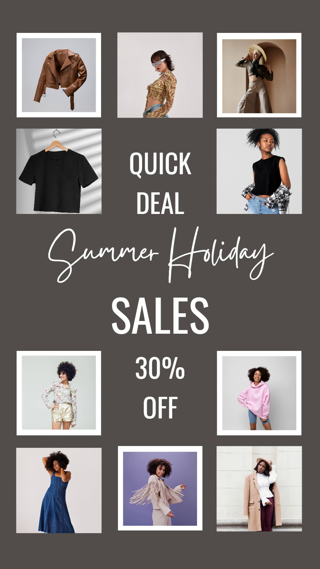 Chic Grid Sale & Offer Announcement Template thumbnail