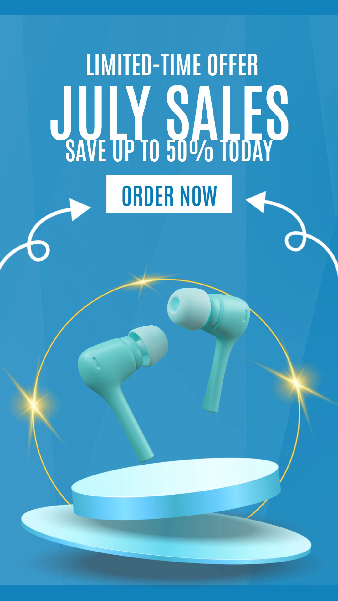 Dynamic Sales Event & Limited-Time Offer Poster Template thumbnail