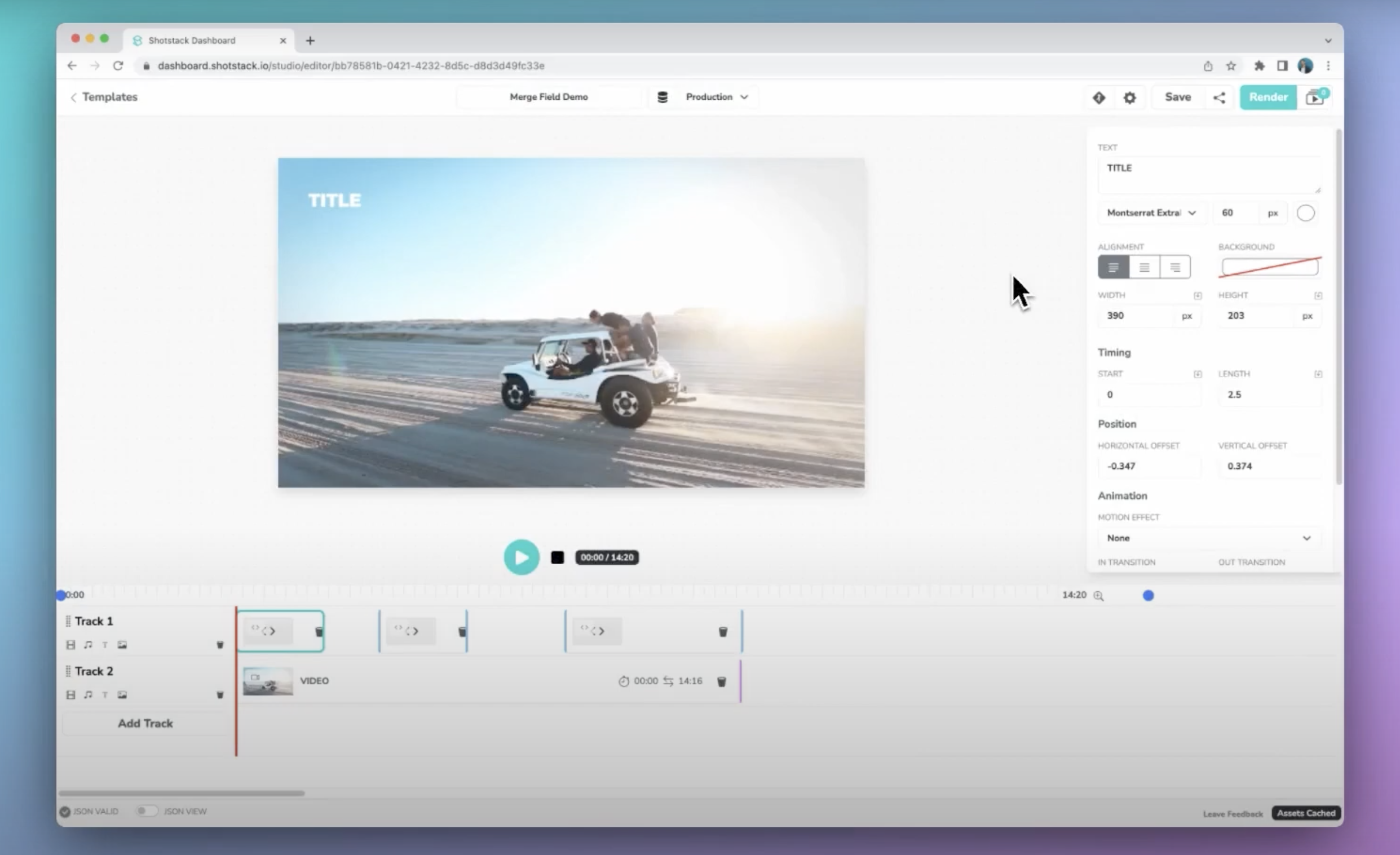 Shotstack Studio, a complete online video editor
