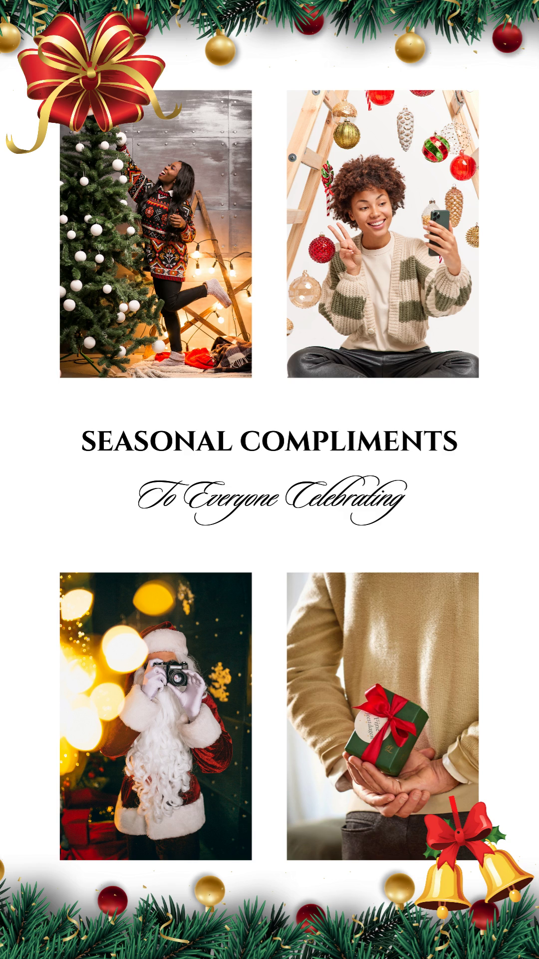 Seasonal Compliments Festive Holiday Promotions Template thumbnail