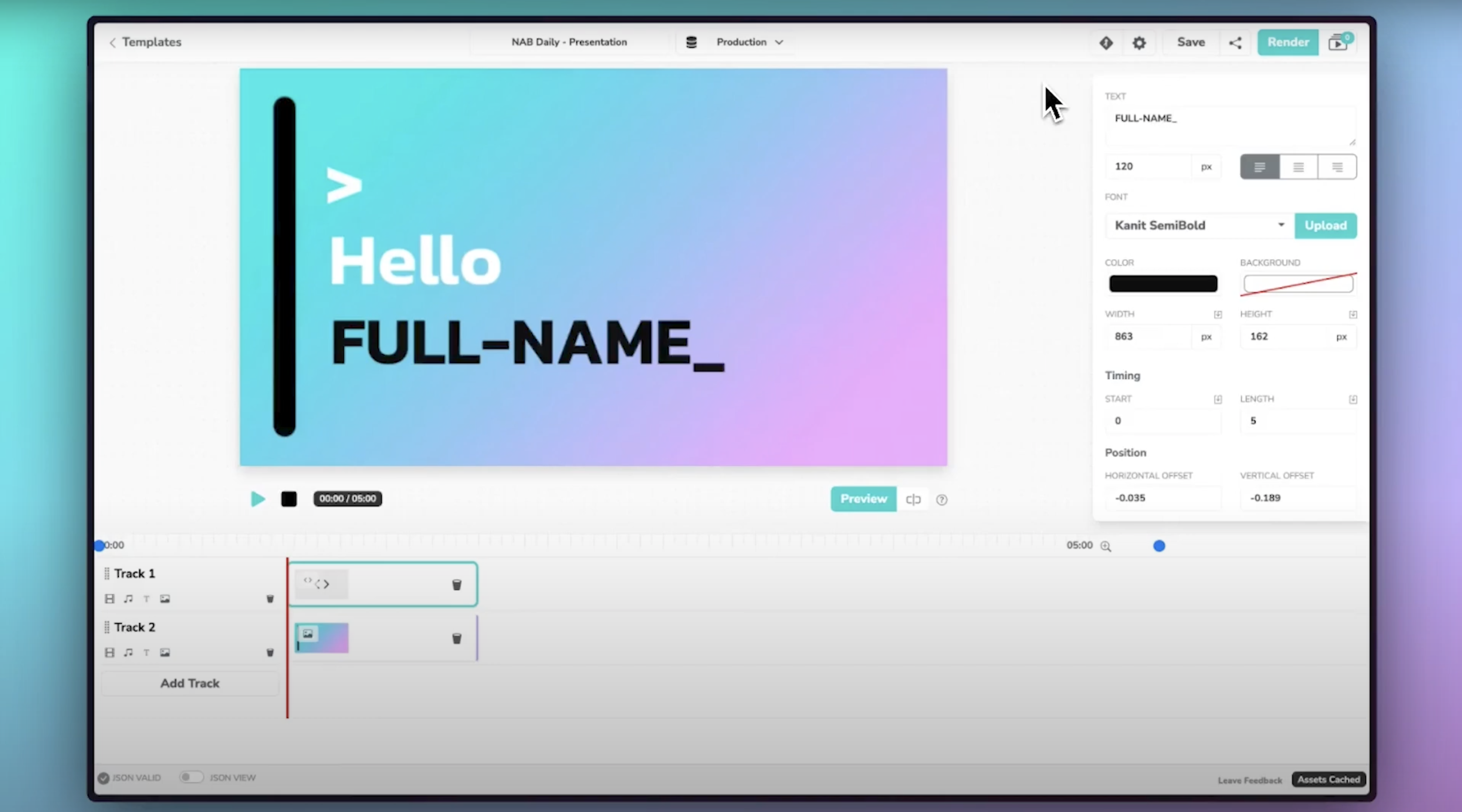 Create dynamic videos using Shotstack Studio