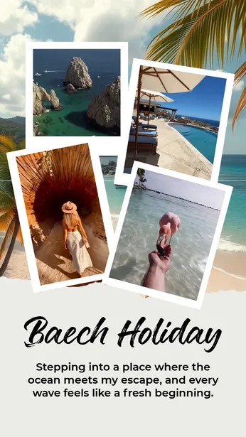 Beach Holiday Video Collage template