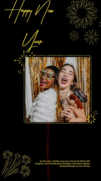 Golden New Year Celebration & Sale Template