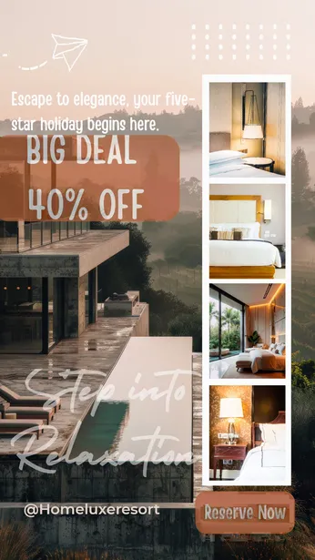 Luxury Resort & Hotel Big Deal Offer Template