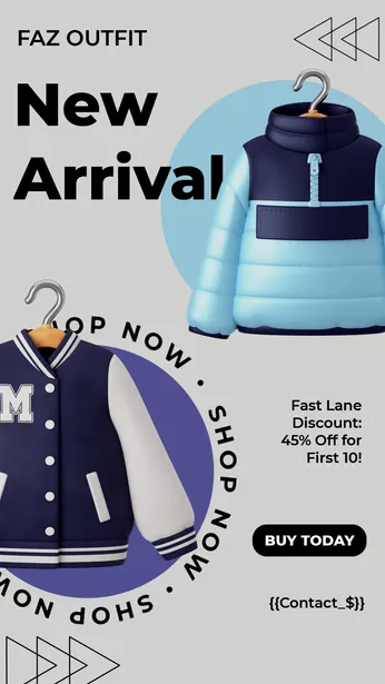 Modern 3D Apparel New Arrival & Flash Sale Template