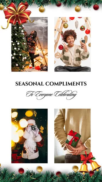 Seasonal Compliments Festive Holiday Promotions Template