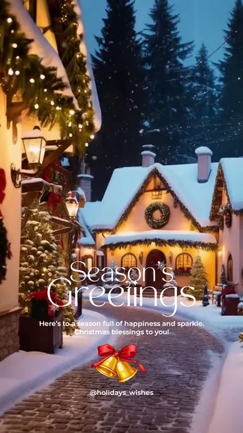 Warm Season's Greetings & Holiday Message Template