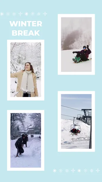 Winter Break Promotional Collage Template